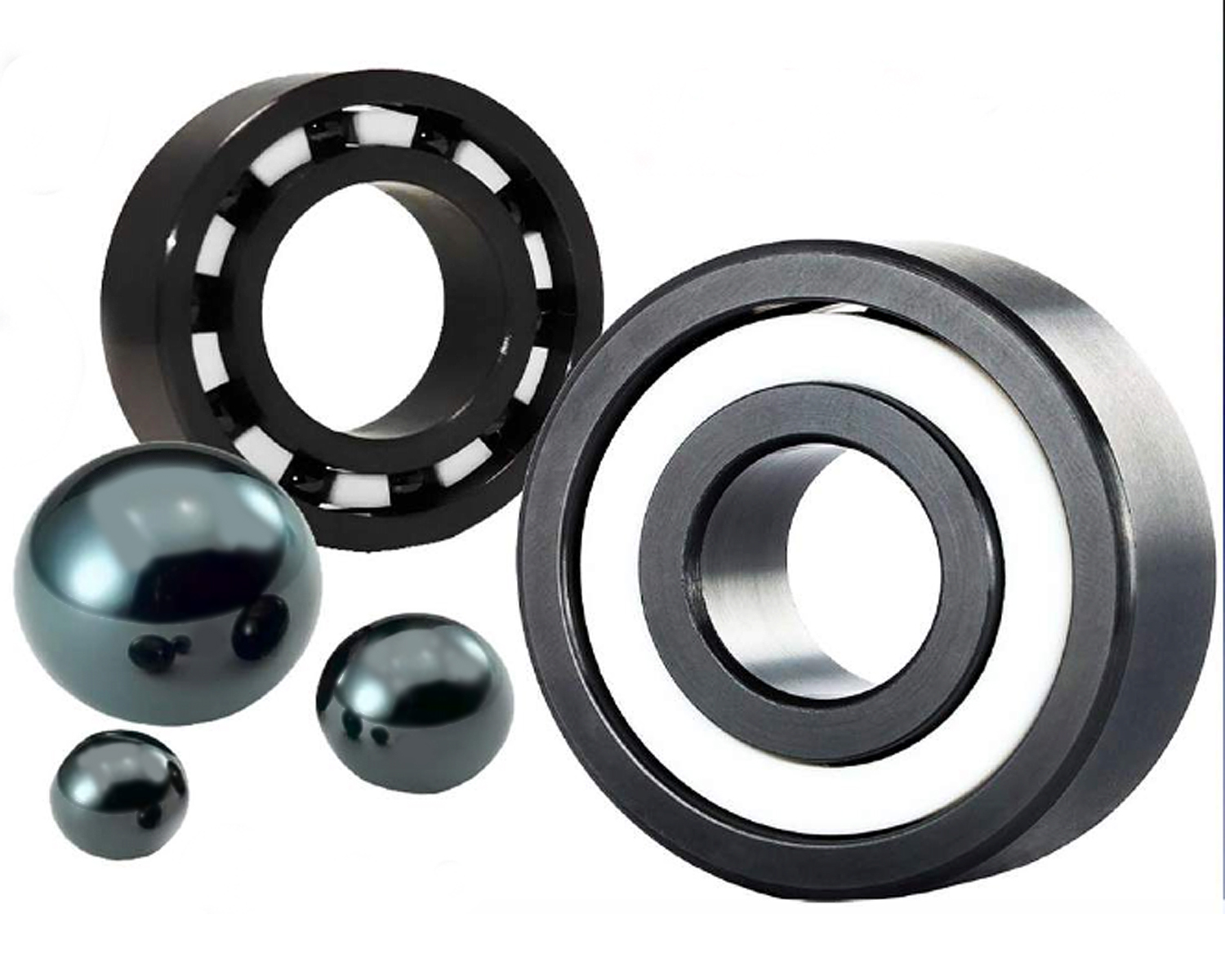 Hybrid ceramic ball bearings