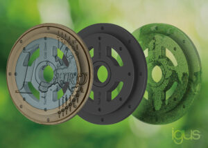 igus image of three disks on green background